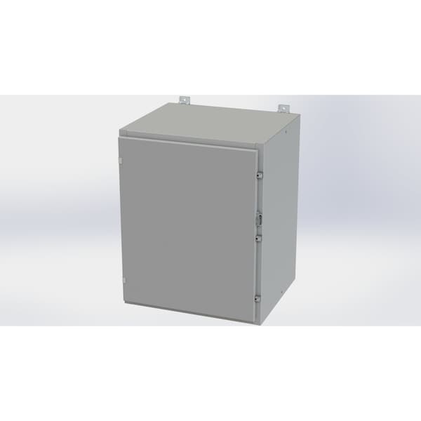 Saginaw Control & Engineering Clamps with Padlock Hasp Electrical Enclosures, 30 in H, 20 in D, 24 in W, NEMA 4, Carbon Steel SCE-30H2420LP - main